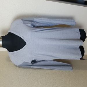 New Lole Gray Long Sleeve Hi Low Hem Lace Top